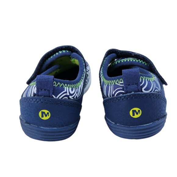Merrel Bare Steps H2O Navy Blue White Green ML265728 Water Sneakers Shoes Size 5 - Picture 7 of 8